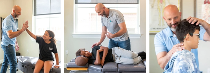 Chiropractor Prosper TX Matt Sheehy Adjusting Kids Chiropractor Prosper TX Matt Sheehy Adjusting Kids